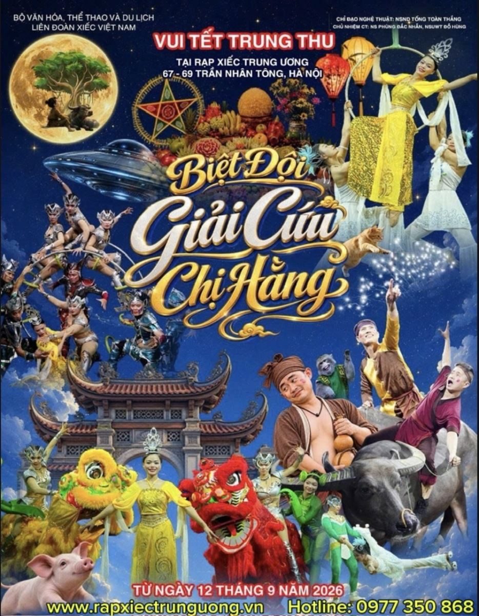 Biểu diễn xiếc Tết Trung thu 2026
